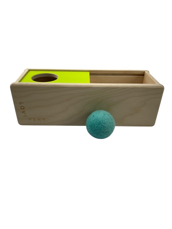 LOVEVERY Other - Lovevery Sliding Top Box & Ball Montessori Inspired Wooden Toy